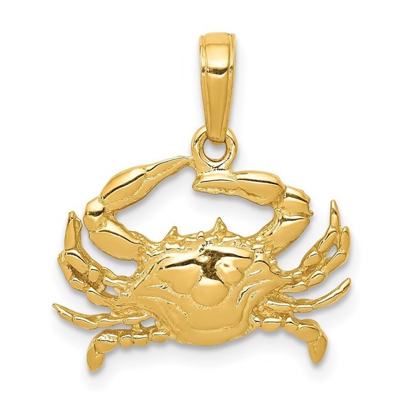 14k Blue Crab Pendant,All Products : American Fashion Style Bags On Sale